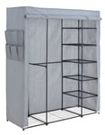 Argos Home Covered Triple Wardrobe with Storage - Grey