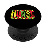 African American Nurse Proud Nursing Melanin Black Nurse PopSockets Swappable PopGrip