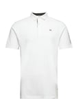Uni Polo Sport Knitwear Short Sleeve Knitted Polos White Calvin Klein Golf