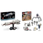 LEGO Star Wars Tantive IV Set, Collectible 25th Anniversary Starship Model Kit for Adults to Build & Star Wars Clone Trooper & Battle Droid Battle Pack Building Toys for Kids with Speeder Bike