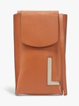John Lewis & Partners Alphabet Leather Phone Pouch Cross Body Bag L female