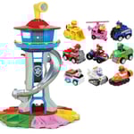 Paw Patrol Tower Stor Storlek Pat Patrol Canina Lookout Modle Leksaker Set Hundar Fordon Actionfigur för Pojke Barn Födelsedagspresent-WELLNGS tower with 9pcs dog