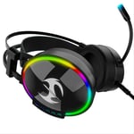 Computer Headset Games With Microphone Headset Electric Disc Listening Sound and Sound Bit Heavy Bass Noise Noise Wired USB Interface