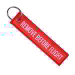 Nyckelring Remove Before Flight Pilot Bomberjacka - Röd röd