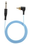 6.35mm to RCA Right Angle Tattoo Machine Power Supply Cable Blue - 1.8m