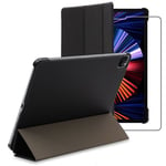 ebestStar Housse pour iPad Pro 12.9 M1 2021, 2020 Smart Case Support Auto-veille , Noir + Film VERRE Trempé