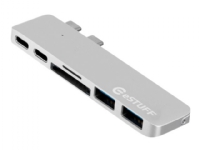 eSTUFF Allure Series Slot-in Hub Pro - Dockningsstation - USB-C / Thunderbolt 3 - för Apple MacBook Pro with Touch Bar (I mitten av 2017, Sent 2016)