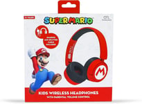 OTL - Super Mario - Bluetooth - Kids Wireless Headphones (Mario Logo) **NEW**
