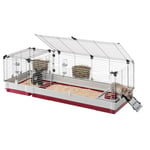 FERPLAST - Cage Cochon d'Inde - Cage Lapin - Maison Lapin - Clapier Lapin - Accessoires Inclus - Ouvrant et modulable 162 x 60 x h 50 CM - Krolik 160