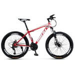 LHQ-HQ Outdoor sports Hard tail mountain bike, 26 inch 30 speed variable speed offroad double disc brakes men and women bicycle outdoor riding adult (Color : B)