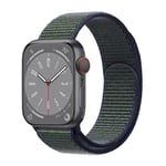 Nylon Armband Apple Watch 8 (45mm) - Midnight fog