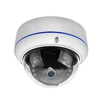 HD 1080P 2MP 180 Degree Surveillance Security Camera Wired Fisheye 1.7mm Lens Wide Angle Dome Camera Outdoor 4 in 1 (TVI/AHD/CVI/BNC Analog CCTV System) IR 15FT Night Vision DC12V