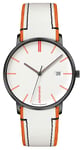 Junghans 41/4480.00 FORM Quartz (39.9mm) White Dial / Orange Watch