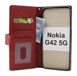 Zipper Standcase Wallet Nokia G42 5G (Röd)