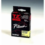 Brother P-Touch Cube Pro Brother P-Touch Tape Sort på Neon Gul 12mm (5m) TZE-C31 (Kan sendes i brev) 50421801