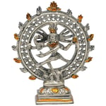 Shiva Nataraja Brass Doubble Ring Two Coloured -- 420 G 15