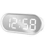 Acctim Cuscino Digital Alarm Clock White Crescendo Alarm Mirror Silent