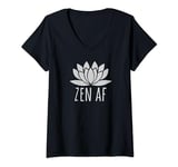 Womens Gifts For Mindfulness Retreat Zen AF V-Neck T-Shirt