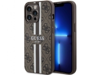Guess case for iPhone 13 Pro Max 6,7&amp amp quot GUHMP13XP4RPSW brown harcase Magsafe 4G Printed Stripes