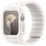 Dux Ducis OA Series - Apple Watch 9/8/7/6/5/4/3/2/1/SE -45/44/42mm - Magentisk silikone urrem med cover - Starlight