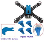 XUSUYUNCHUANG Mini Racing Drone Frame Kit 310/360/380mm Rack 3D Print 19mm FPV Camera Canopy Cover & Tripod Landing for DIY RC Quadcopter Drone Accessories (Color : 380mm Kit Blue)