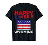American Independence Day 4th July Veteran Wyoming T-Shirt