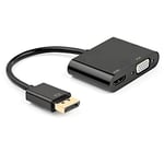 Ewent DisplayPort to HDMI and VGA Adapter, 2 in 1 Adapter, DP to HDMI and VGA, DP to VGA and HDMI Converter