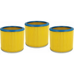 Vhbw - 3x filtres pour aspirateurs, compatible avec Einhell Inox 1100, Inox 1250/1, Inox 1400/AS, Inox 1450 w, rt-vc 1600 e, rt-vc 1630 sa, te-vc