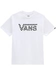 Vans Unisex Kids Checkered Vans T Shirt, White-black, 10-12 Years UK