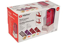Alpina 871125241288 Râpe multifonction avec coque, acier inoxydable, Multi Couleur, 13,7 x 10 x 22,5 cm