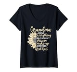 Womens Grandma Can Make Up Something Real Fast Mother's Day V-Neck T-Shirt