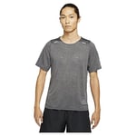 NIKE Men's Rn Dvn Rise 365 Ss Jac T-Shirt, Black/Iron Grey/Reflective SIL, XL