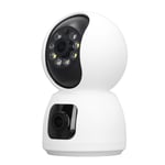 Dual Lens Indoor Camera 1080P Wireless WiFi Security Camera Color Night Visi