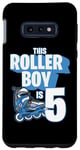 Coque pour Galaxy S10e Rollerblading Patin à roulettes pour enfant 5 ans Bleu