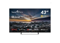 SMART TECH 43UG10V3 - 43" - TV 4K UHD 108 cm, Smart TV Google TV, HDMI, USB, HEVC, Dolby Audio, HDR 10, CHROMESCAST, Google Assistant