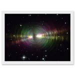 Hubble Space Telescope Image Rainbow Image Of The Egg Nebula Light Ripples Reflecting On The Dying Star's Dust Shells Art Print Framed Poster Wall Dec