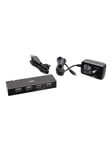 C2G 4-Port USB-A Hub with 5V 2A Power Supply - hub - 4 ports USB Hub - 4 porte - Svart