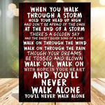 Liverpool Fan Chant,You will Never walk Alone Sign ,The Reds, Wooden Plaque, 