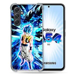 Cokitec Coque Renforcée en Verre Trempé pour Samsung Galaxy A54 5G Manga Dragon Ball Gogeta Lumiere