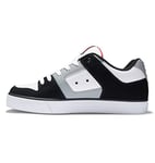 DC Shoes Pure-Chaussures en Cuir pour Homme Basket, Noir/Blanc/Gris, 38.5 EU