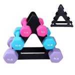 Dumbbell Rack(No Dumbbells) 3-Tier Triangle Vertical Dumbbell Weight Rack for Multilevel Hand Weight Tower Stand Home Gym Exercise Sports Equipment