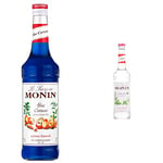 MONIN Premium Blue Curacao Syrup 700 ml & Premium Mojito Mint Syrup 700 ml