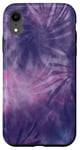 Coque pour iPhone XR Rose Turquoise Violet Lavande Abstrait Tie Dye