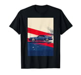 Foxbody Stang 5.0 Muscle Car American Flag Colors T-Shirt