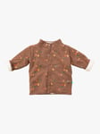 Little Green Radicals Baby Fall Leaves Reversible Sherpa Jacket, Brown