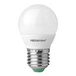 MEGAMAN LED-lamppu E27 Miniglobe 5,5W, lämmin valkoinen