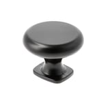 GTV Lorena – Bouton de meuble de 3,3 cm de diamètre avec vis, boutons d'armoire, de cuisine, de porte, de tiroir, de meubles – Noir mat
