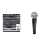 Behringer XENYX X2442USB Premium 24-Input 4/2-Bus Mixer with XENYX Mic Preamps and Compressors & Shure SM58-LC Cardioid Dynamic Vocal Microphone with Pneumatic Shock Mount, Spherical Mesh Grille