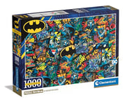 Clementoni Impossible Batman – 1000 pièces, Affiche Incluse, Puzzle Difficile, Divertissement pour Adultes, fabriqué en Italie, 39906, Multicolore