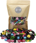 1Ltr Large Bag of Retro Pick and Mix Sweets. Ideal for Birthday, Thank You Gift, Party Prizes, Presents (or just eat Then Yourself)! (Liquorice Mix)